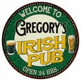 thumbnail image 1 of Gregory's Irish Pub 14" Round Metal Sign Kitchen Bar Wall Decor 100140036408, 1 of 1