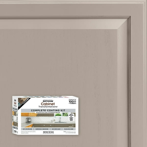 Greige, Rust-Oleum Cabinet Transformations Satin Coating Kit-37467907T, Quart