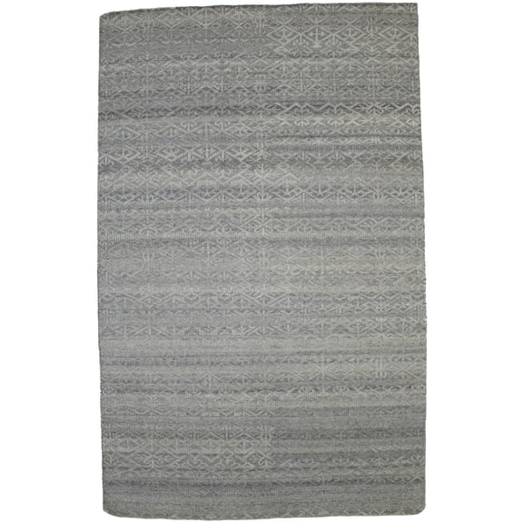 Greige Transitional Geometric 5X8 Oriental Rug