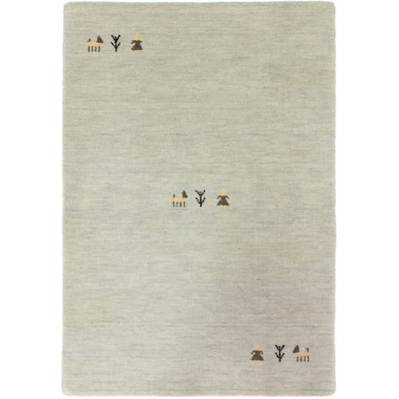 Greige Tribal 2X3 Gabbeh Modern Rug