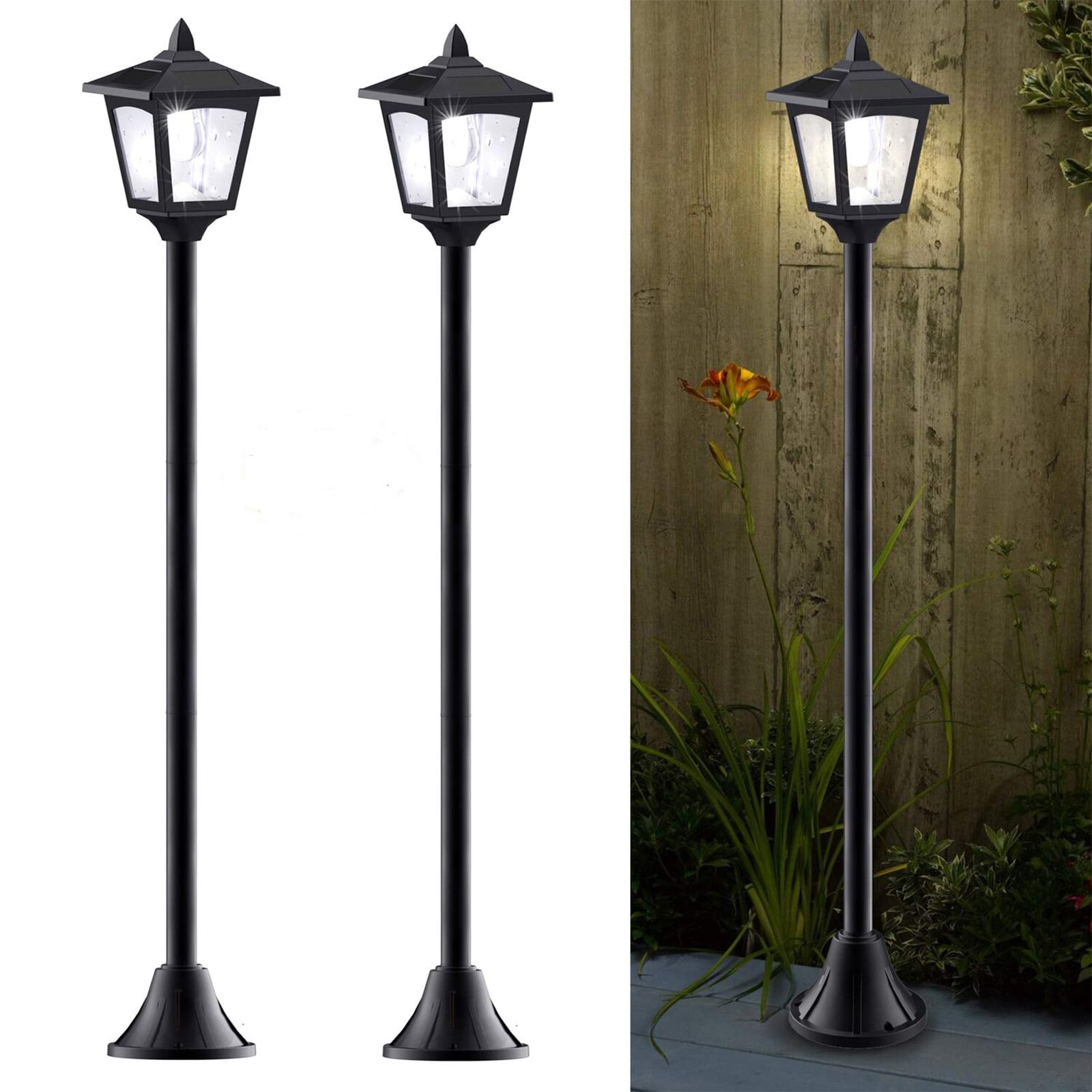 Greluna 40 Inches Mini YPF5 Solar Lamp Post Lights Outdoor, Solar