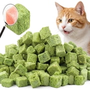 Grembeb 100g/3.53oz Cat Toy Cats Grass Treats, Fish Oil Kitten Grass Catnip Stick for Hairball Removal Teeth Cleaning Cats Edible Freeze Dried Kitty Lickable Chew Dental Snack for Indoor Kitty Food