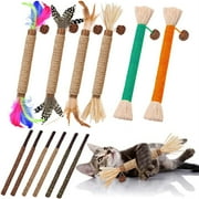 Grembeb 12 Pack Cat Chewing Toy Catnip Kitten Treat Kitten Silvervine Stick for Teeth Indoor Puppy Breeds