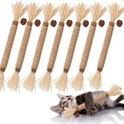 Grembeb Cat Silvervine Toys 7PCS Catnip Treat for Indoor Kitten Snack Cats Chew Stick for Self Play