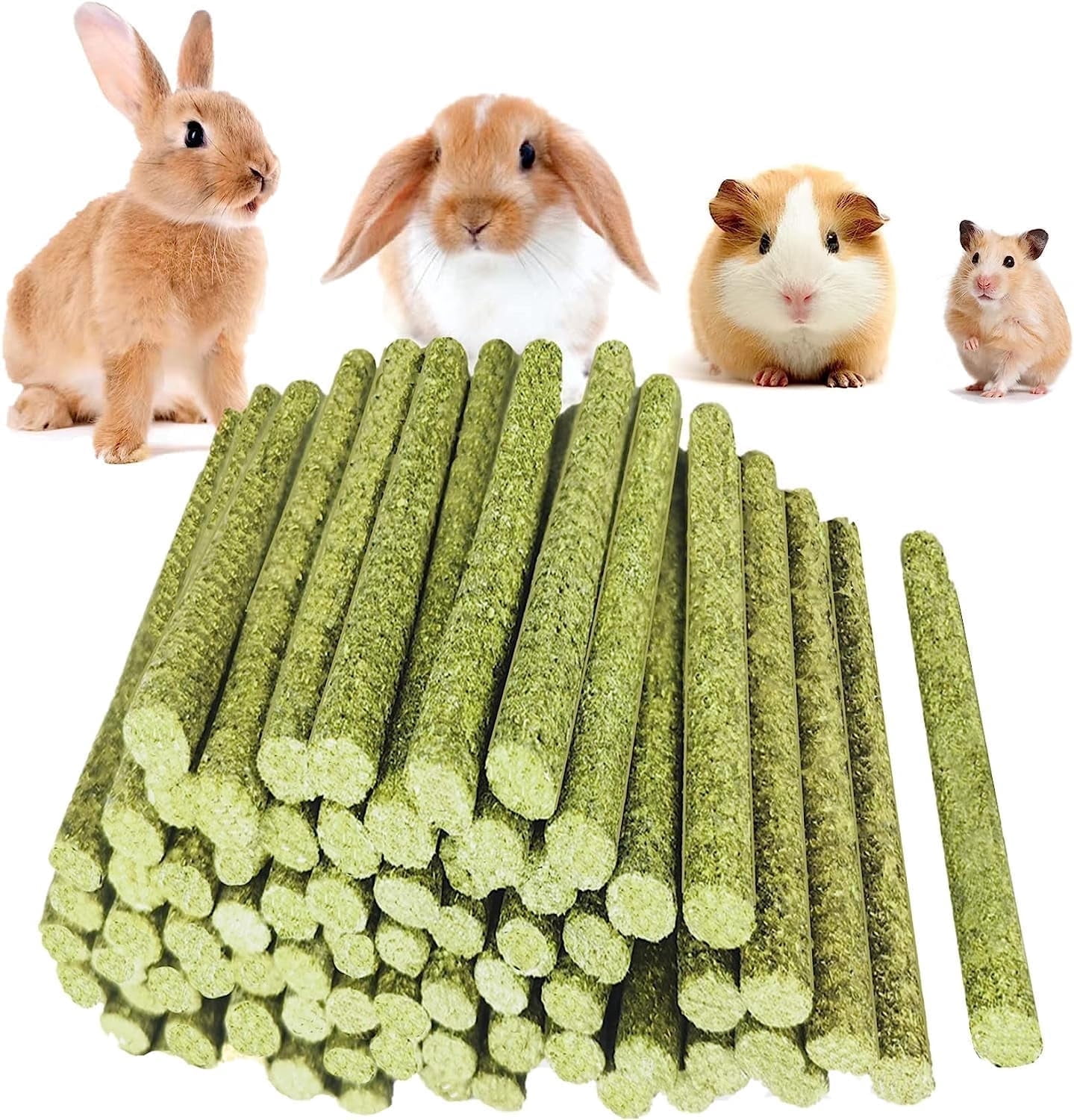 Griddying Rabbit Grembeb Rabbit Toys, 400g 14.1oz Timothy Hay for Guinea Pig Stick Bunny ...