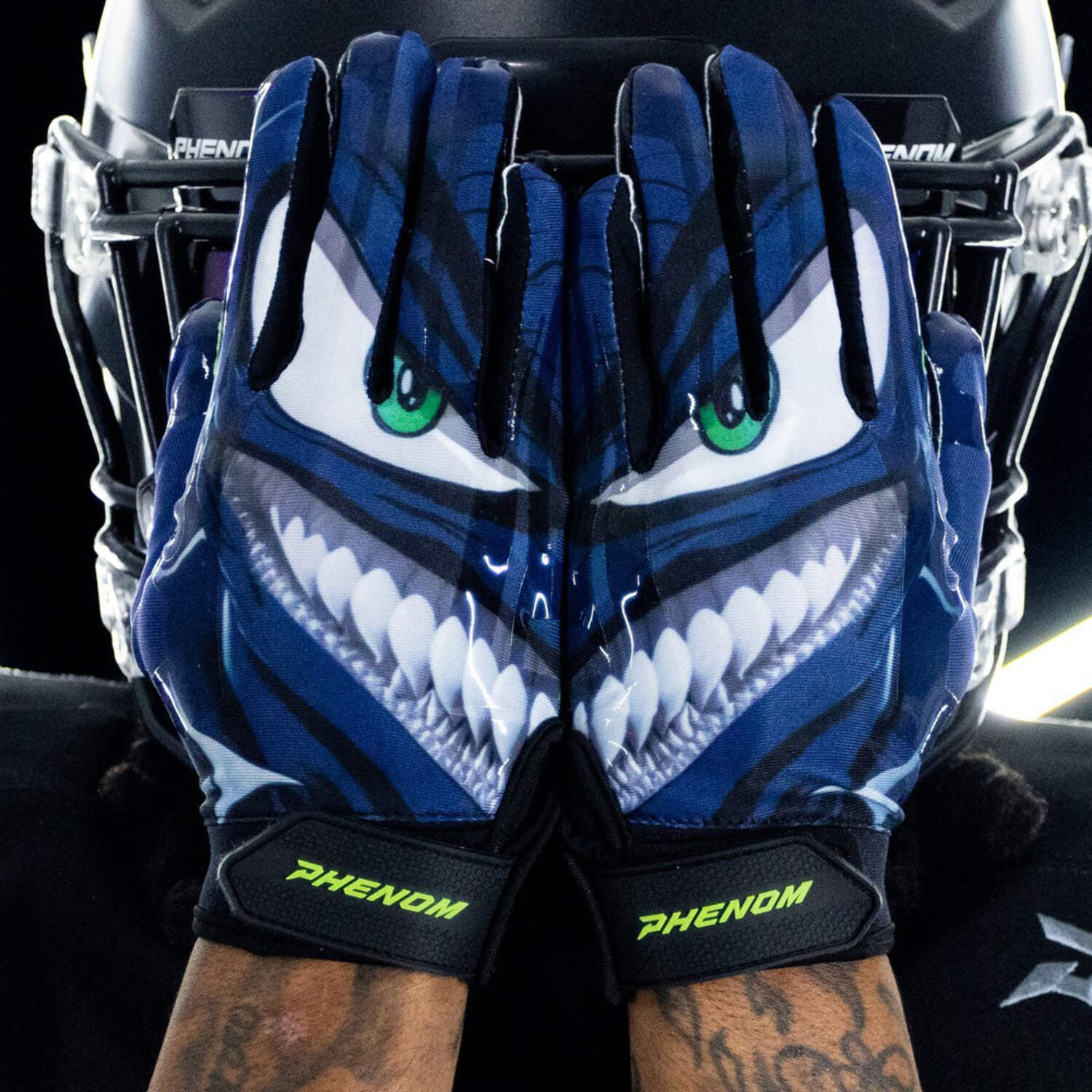Phenom Vapor Stick Football Gloves – Flash Color – Multi-Size – Superior Grip