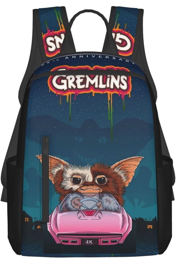 Gremlin Gizmo Cartoon 3d Print Backpack Lightweight Travel Laptop Bag Adults Daypack