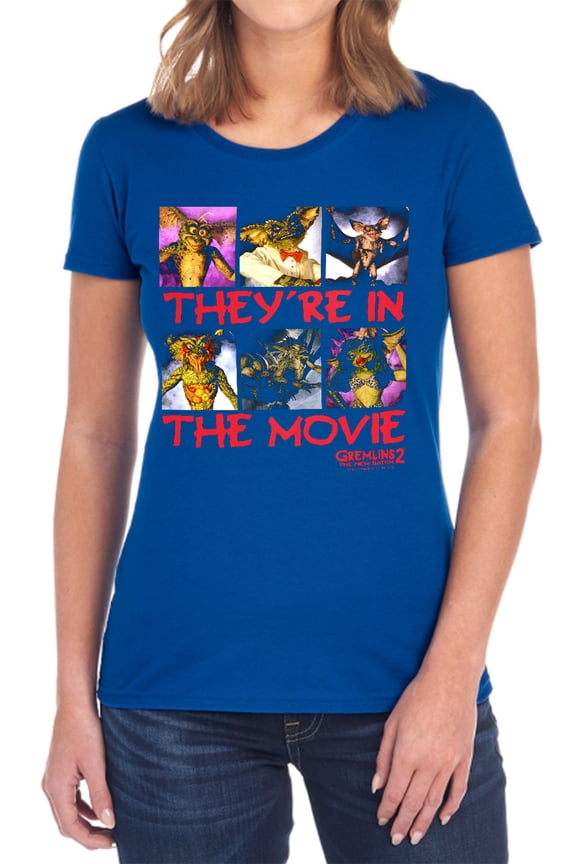 Gremlins 2 in The Movie Women's T Shirt, Royal, 2X-Large