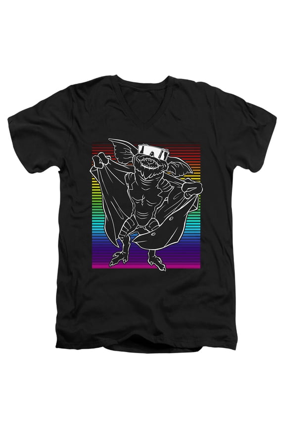 Gremlins - Cool Gradient - Slim Fit V Neck Shirt - Large