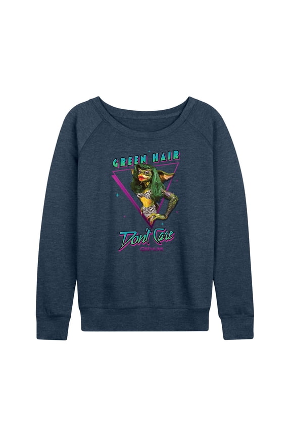 Gremlins - Dapper Gremlin - Green Hair Don't Care - Women's Lightweight French Terry Long Sleeve Shirt