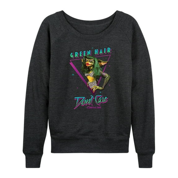 Gremlins - Dapper Gremlin - Green Hair Don't Care - Women's Lightweight French Terry Long Sleeve Shirt