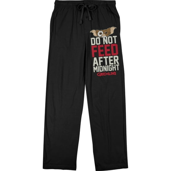 Gremlins Do Not Feed After Midnight Men's Black Sleep Pajama Pants-Medium