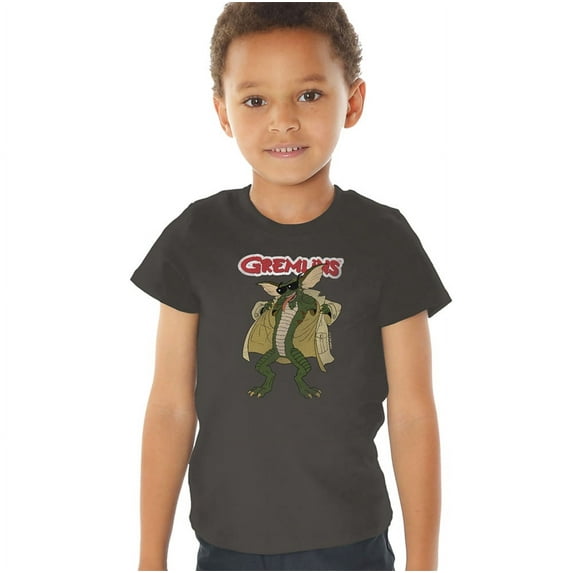 Gremlins Flasher Kids T Shirt (3) for Youth Toddler Boys and Girls, Charcoal