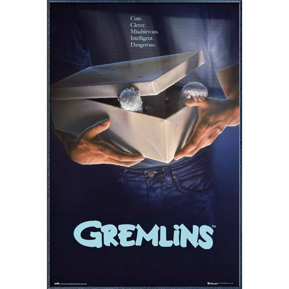 Gremlins - Framed Movie Poster (Regular Style) (Size: 24" X 36") (Orbit Blue Aluminum Frame)