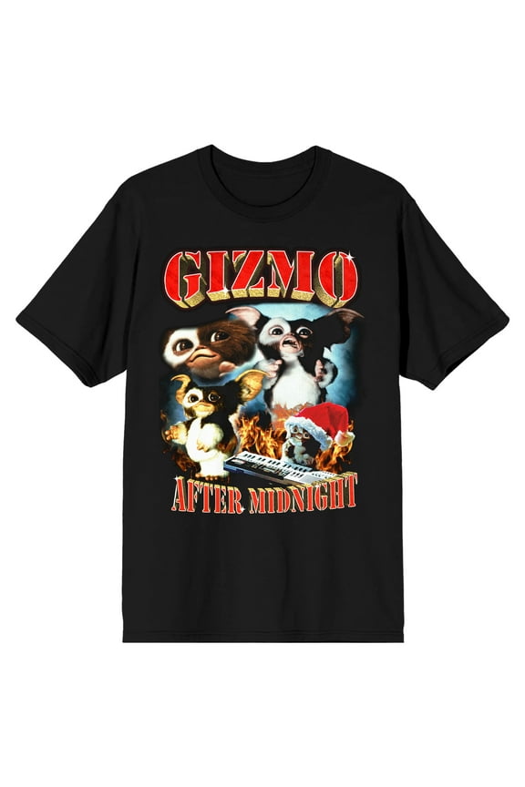 Gremlins Gizmo After Midnight Men's Black T-shirt-3XL