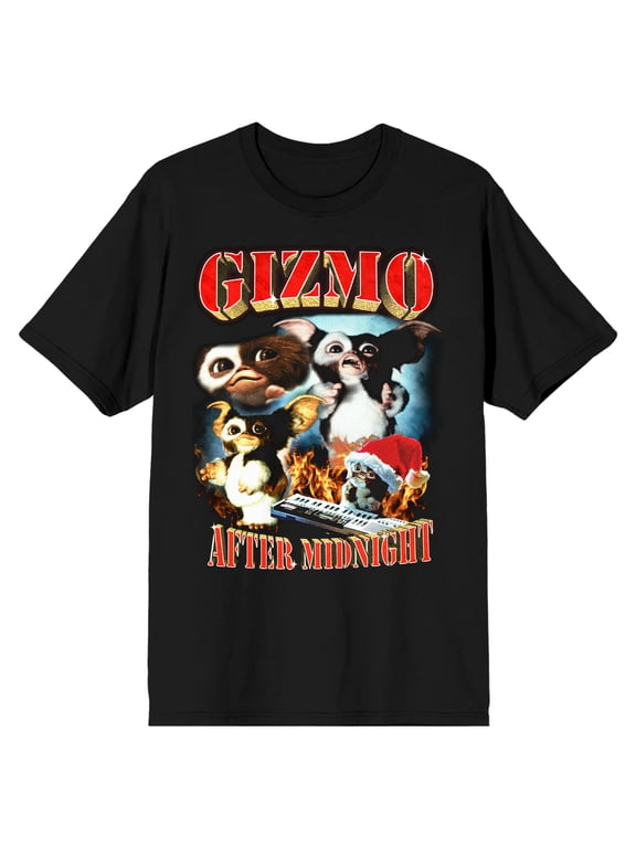Gremlins Gizmo After Midnight Men's Black T-shirt-6XL