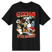 Gremlins Gizmo After Midnight Men's Black T-shirt-Large