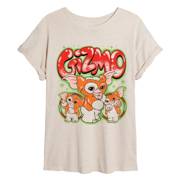 Gremlins - Gizmo Graffiti - Juniors Oversized Graphic T-Shirt