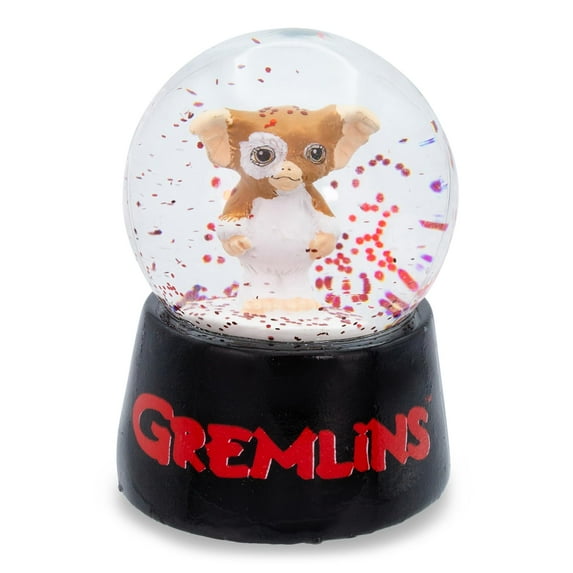 Gremlins Gizmo 3-Inch Mini Snow Globe with Swirling Glitter Display Piece | Horror Movie Collectible Keepsake