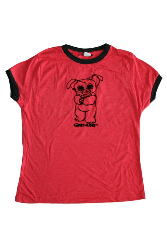 Gremlins Gizmo Junior Women's Red/Black Ringer T-Shirt Plus Size 2XL