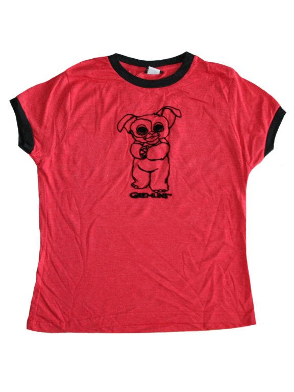 Gremlins Gizmo Junior Women's Red/Black Ringer T-Shirt Plus Size 2XL