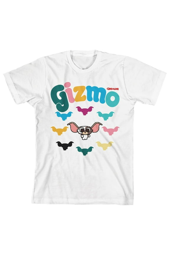 Gremlins Gizmo Rainbow Silhouettes Toddler Boy's White T-shirt-2T