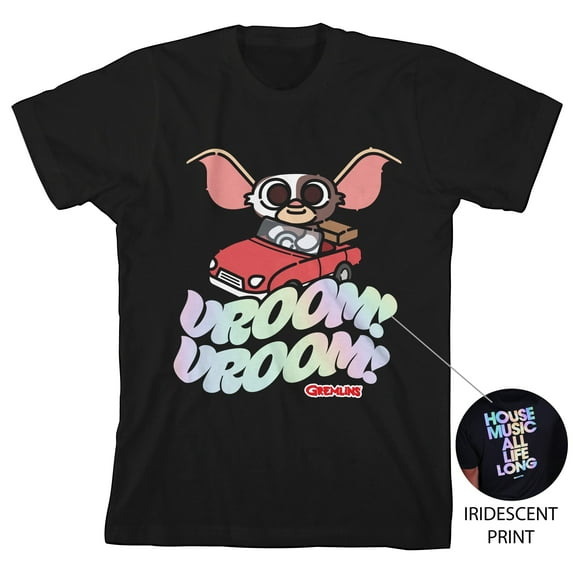 Gremlins Gizmo Vroom Vroom Toddler Boy's Black T-shirt-3T