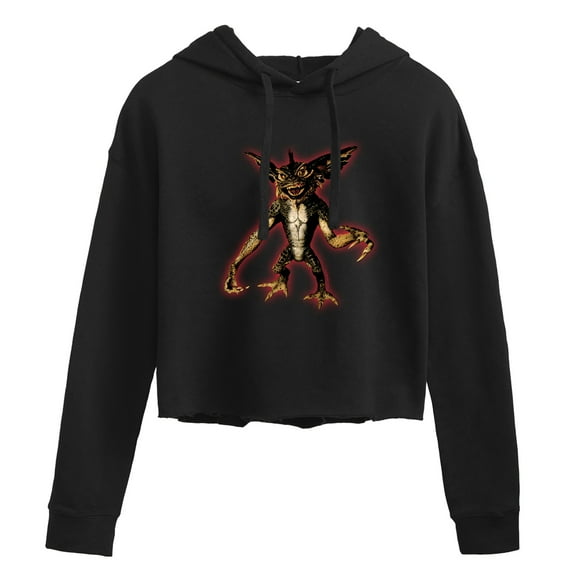 Gremlins - Grim Glowing Evil - Juniors Cropped Pullover Hoodie