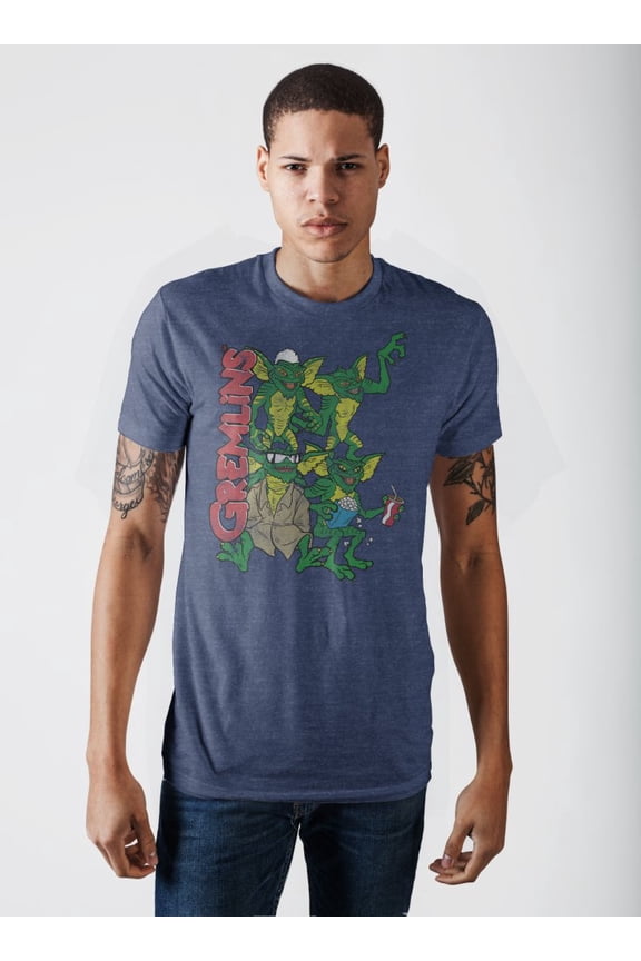 Gremlins Group Navy Heather T-Shirt-XL
