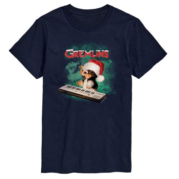 Gremlins - Holiday Gizmo Plays Keyboard - Men's Short Sleeve Graphic T-Shirt