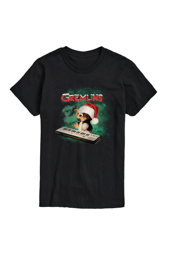 Gremlins - Holiday Gizmo Plays Keyboard - Men's Short Sleeve Graphic T-Shirt