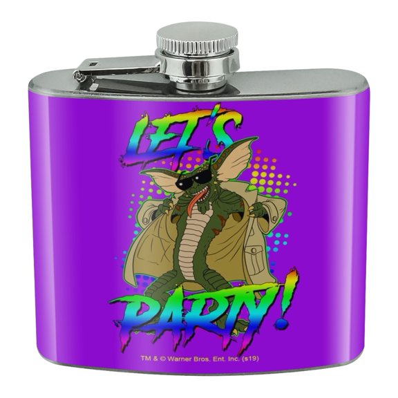 Gremlins Let's Party! Stainless Steel 5oz Hip Drink Kidney Flask
