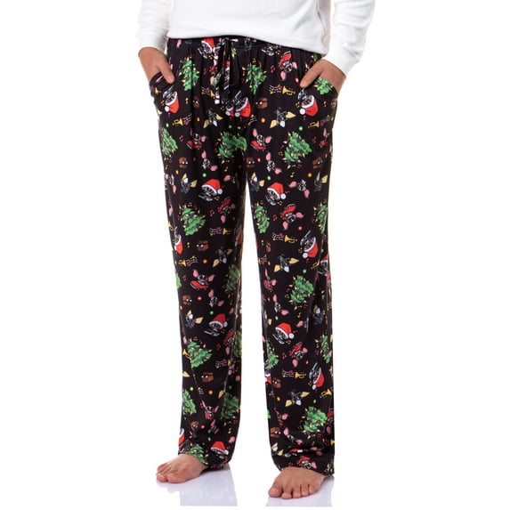Gremlins Men's Christmas Chibi Style Gizmo Sleep Tossed Print Pajama Pants