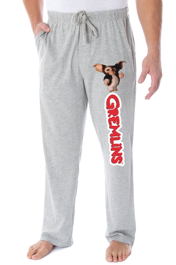 Gremlins Men's Gizmo And Classic Movie Script Logo Loungewear Pajama Pants