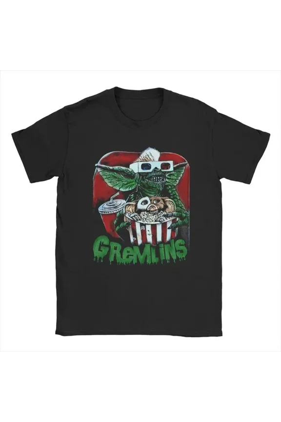Gremlins Men'ss Gizmo 80s Movie Vintage Tee Short Sleeve Ro Unisex S-5XL Hot Trending Shirt, Vintage Birthday Gift