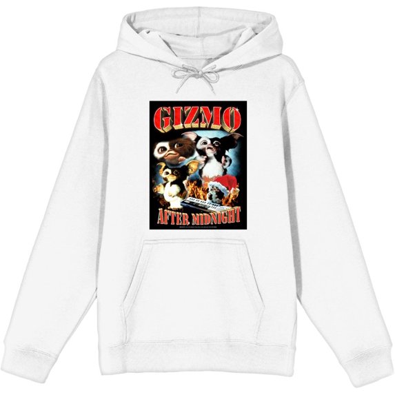 Gremlins Monsters & Logo Adult White Long Sleeve Hoodie-3XL