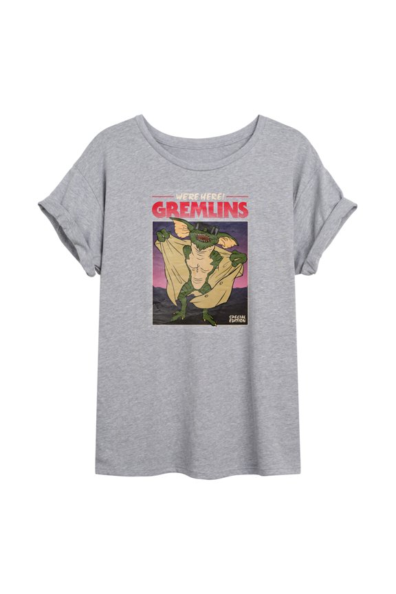 Gremlins - Movie Poster Special Edition - We're Here Busting Out - Juniors Ideal Flowy Muscle T-Shirt