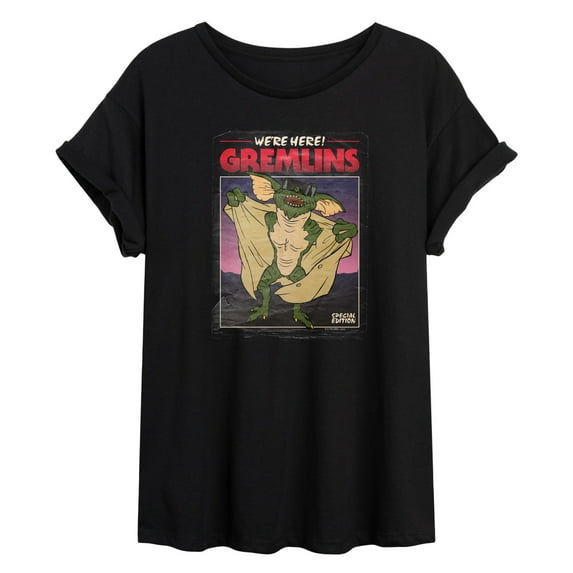 Gremlins - Movie Poster Special Edition - We're Here Busting Out - Juniors Ideal Flowy Muscle T-Shirt