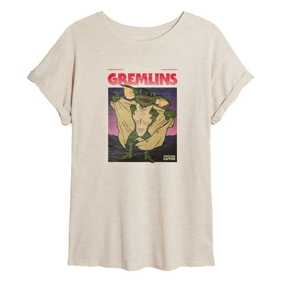 Gremlins - Movie Poster Special Edition - We're Here Busting Out - Women's Oversized T-Shirt
