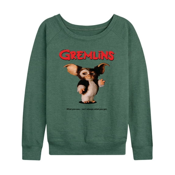 Gremlins - Original Movie Poster - What You See Isn’t What You Get - Women's Lightweight French Terry Long Sleeve Shirt