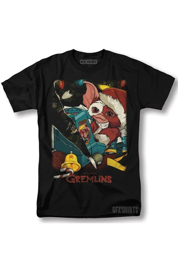 Gremlins Shirt Gizmo Classic Horror Movie Vintage Graphic Design T-Shirt