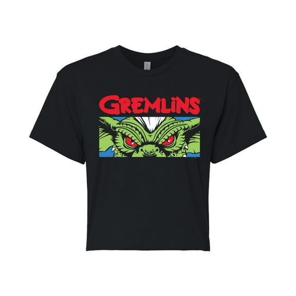 Gremlins - Stripe Eyes -Juniors Cropped Tee
