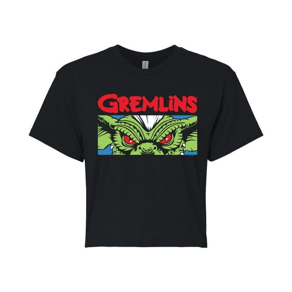 Gremlins - Stripe Eyes -Juniors Cropped Tee