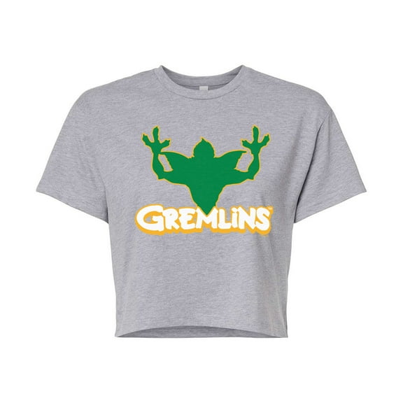 Gremlins - Stripe Silhoette - Juniors Cropped Tee