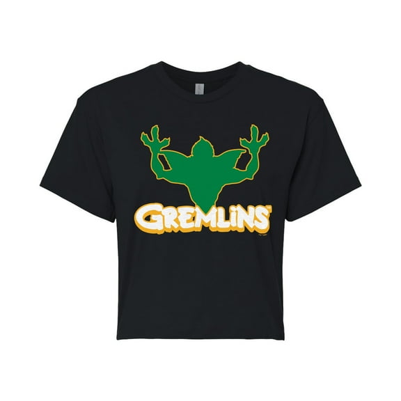 Gremlins - Stripe Silhoette - Juniors Cropped Tee