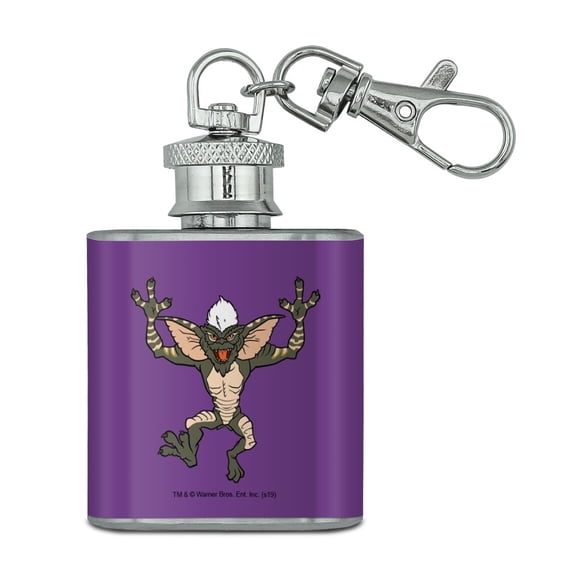 Gremlins Stripe Stainless Steel 1oz Mini Flask Key Chain