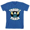 thumbnail image 1 of Gremlins Trouble Maker Spike Boy's Royal Blue T-shirt-Medium, 1 of 2