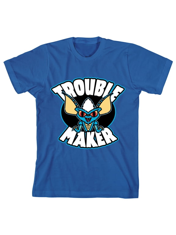 Gremlins Trouble Maker Spike Boy's Royal Blue T-shirt-Medium