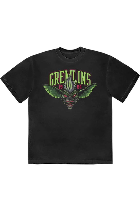 Gremlins Unisex T-Shirt: Stripe 1984 Green Logo (Small)