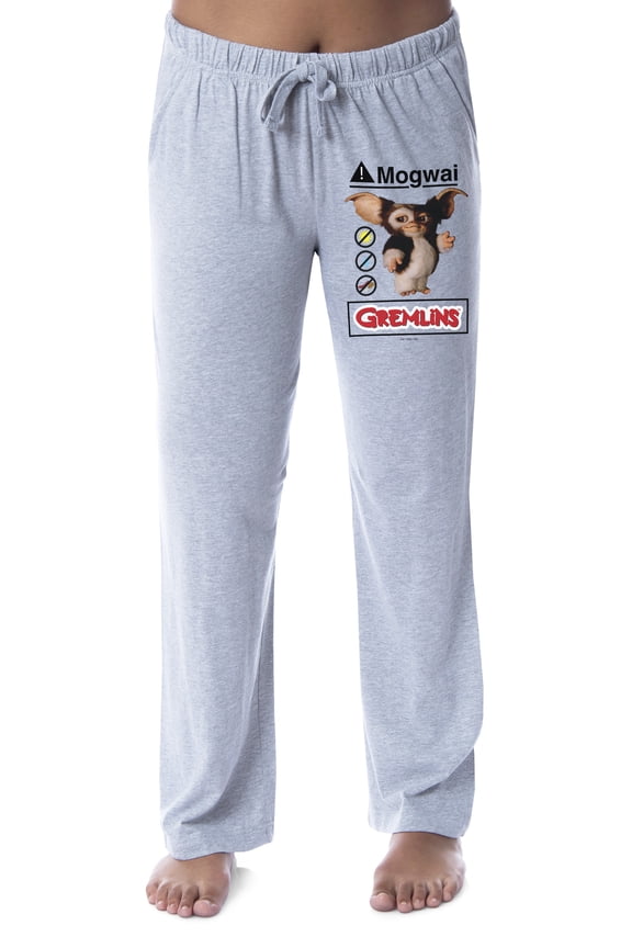 Gremlins Womens' Mogwai Rules Logo Movie Film Sleep Pajama Pants (Small)